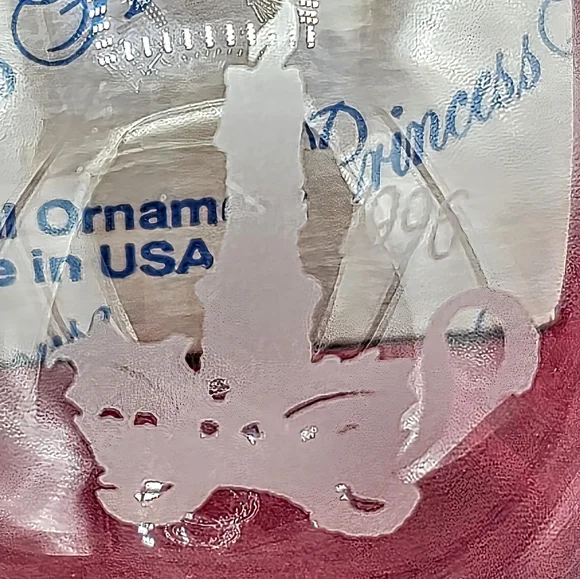 Princess House Blown Crystal Candle Etched Ball Ornament Made USA 1996 vintage - Picture 3 of 7